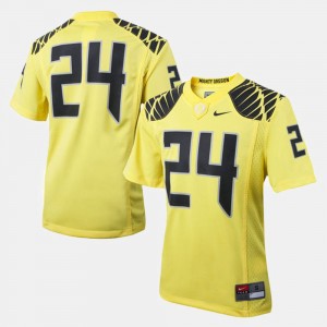 Youth(Kids) Oregon Duck #24 Football college Jersey - Yellow
